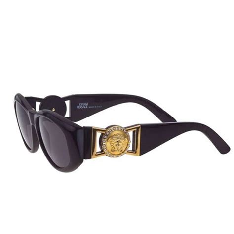 black versace sunglasses with rhinestones